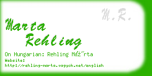 marta rehling business card